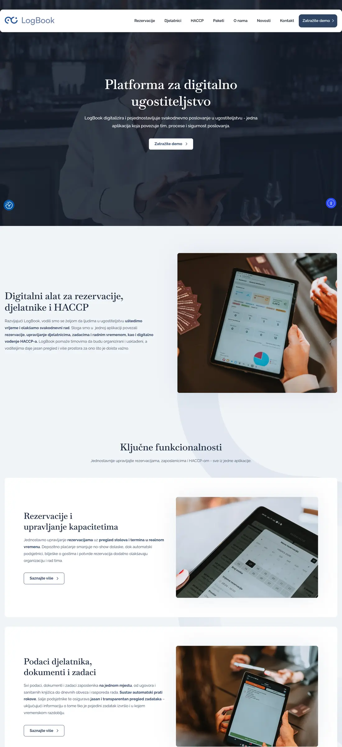 LogBook website: platform for digital hospitality