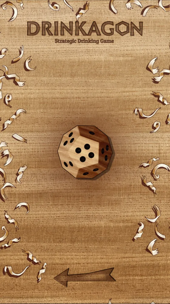Drinkagon companion app, the digital D12 dice