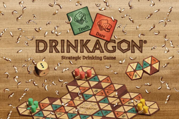 Drinkagon board game with its 3D-printed D12 dice